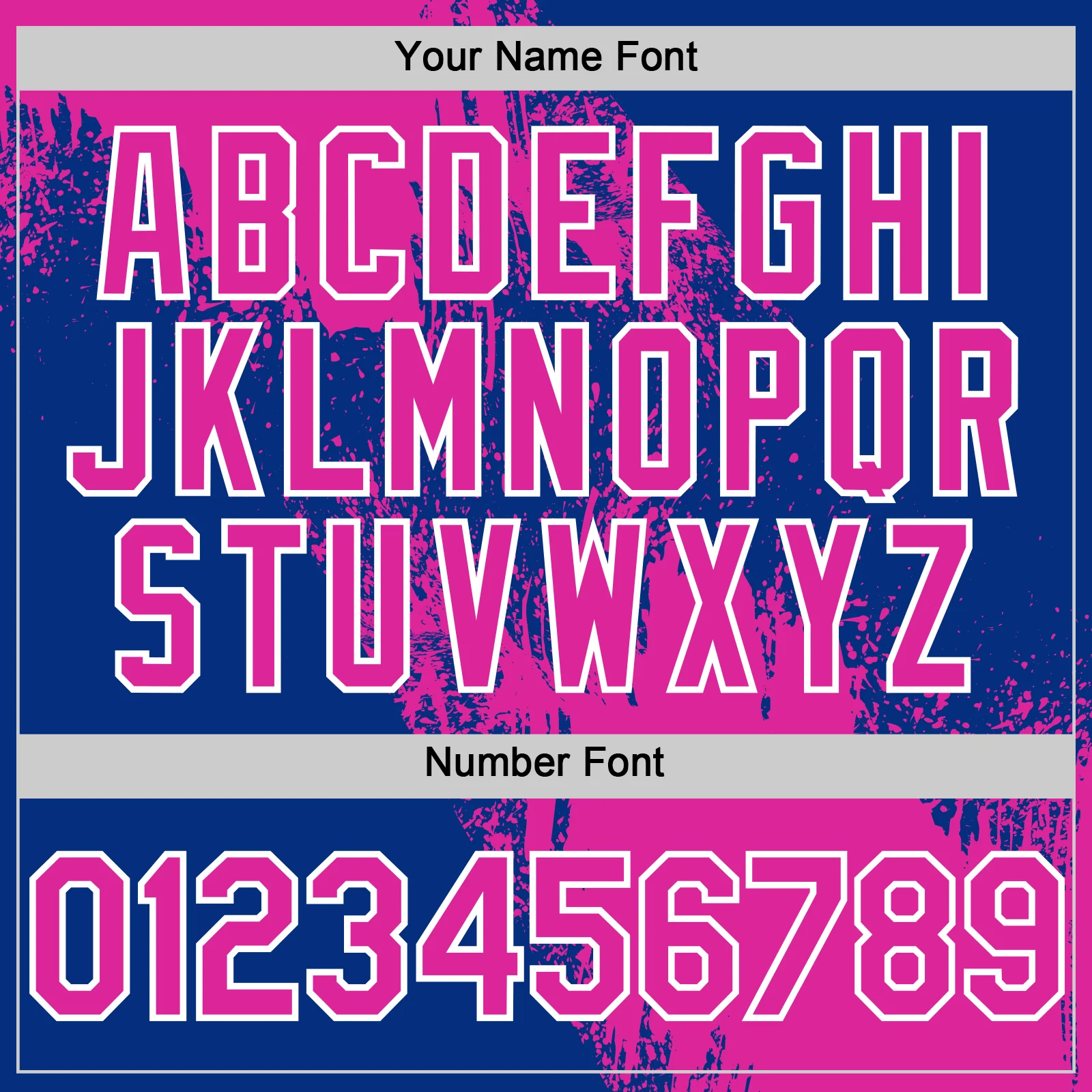 Custom Deep Pink Royal-White 3D Pattern Design Abstract Brush Stroke Authentic Baseball Jersey - Image 5