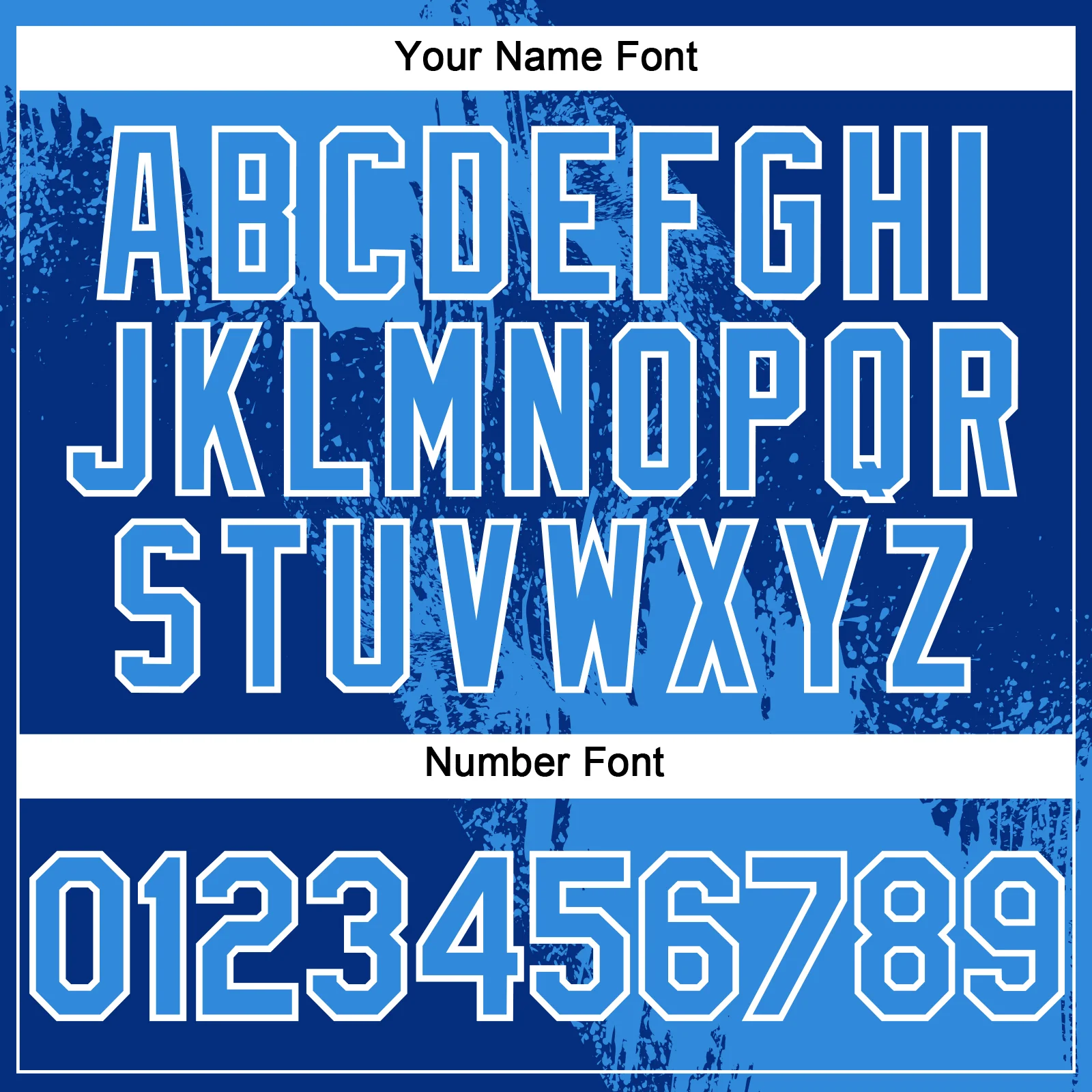 Custom Electric Blue Royal-White 3D Pattern Design Abstract Brush Stroke Authentic Baseball Jersey - Image 5