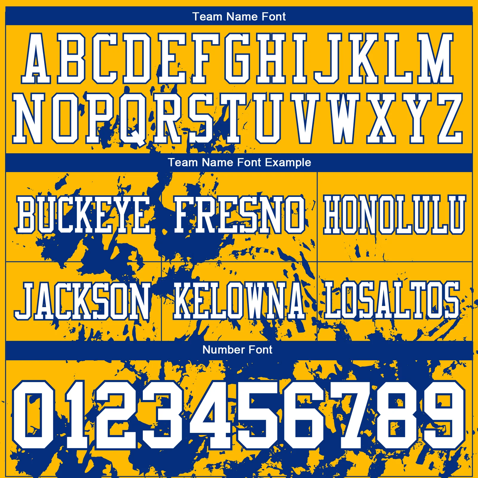Custom Gold White-Royal 3D Pattern Splash Authentic Football Jersey - Image 3
