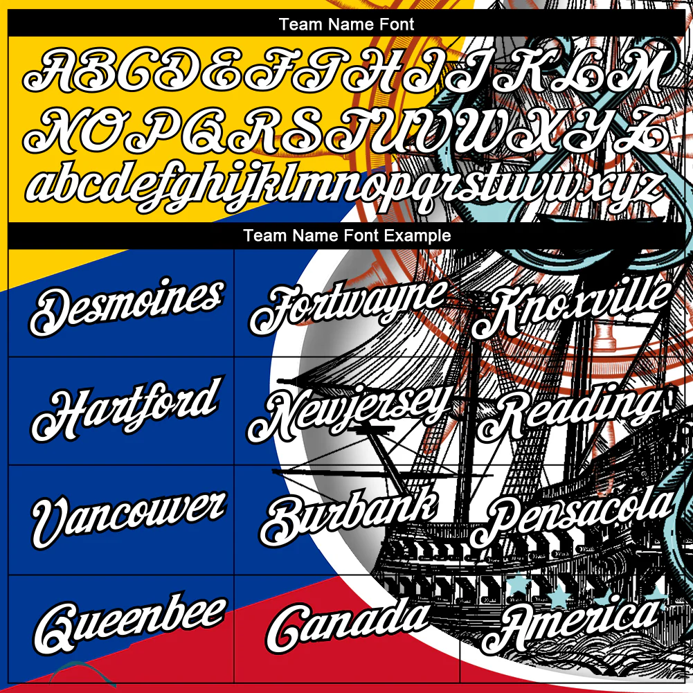 Custom Gold Royal Red-Black 3D Pattern Design Sailing Ship Columbus Day Colombian Flag Performance T-Shirt - Image 3