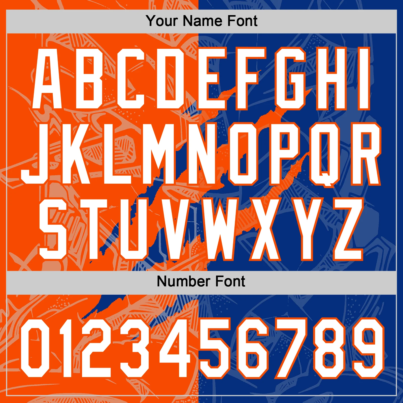 Custom Graffiti Pattern White Royal-Orange 3D Scratch Two-Button Unisex Softball Jersey - Image 5