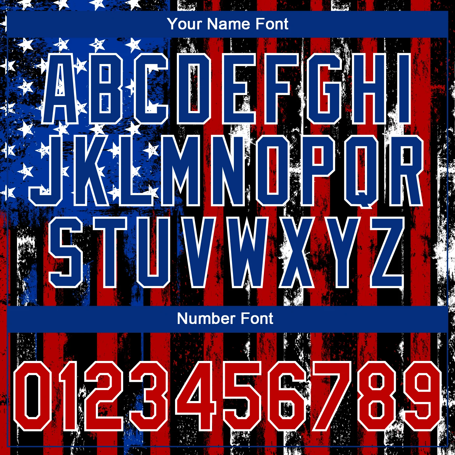 Custom Stitched Black Red Royal-White 3D Distressed American Flag Sports Pullover Sweatshirt Hoodie - Image 4