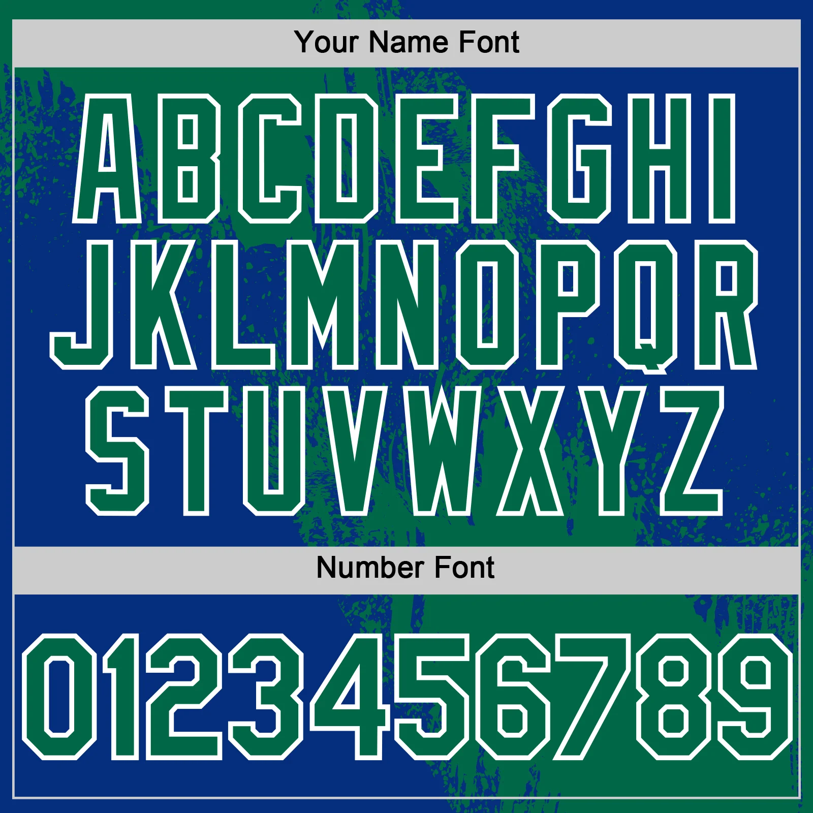 Custom Kelly Green Royal-White 3D Pattern Design Abstract Brush Stroke Authentic Baseball Jersey - Image 5