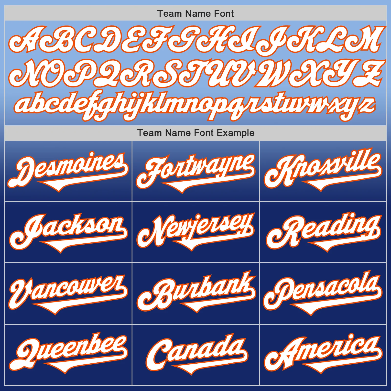 Custom Light Blue White Royal-Orange Authentic Fade Fashion Baseball Jersey - Image 4