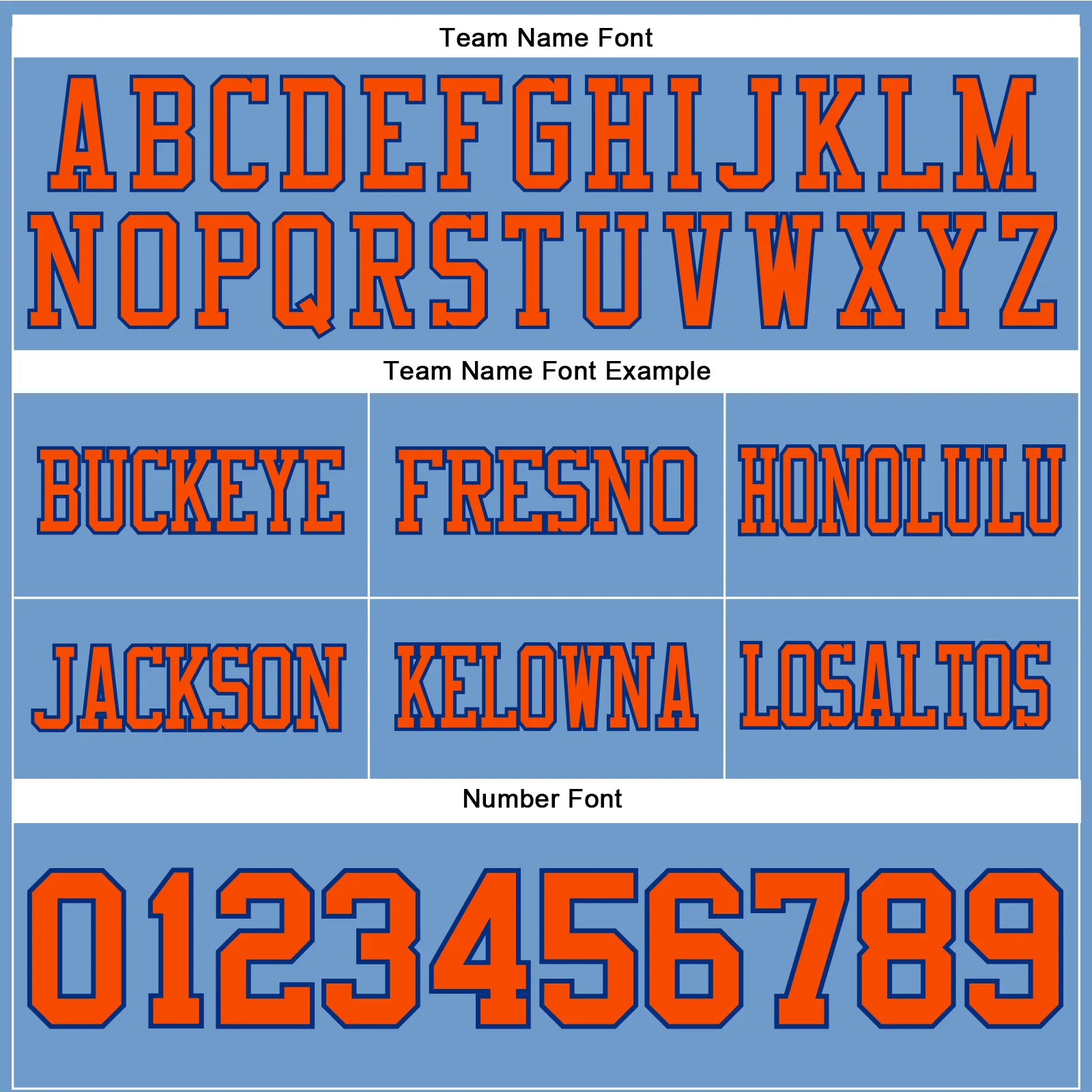 Custom Light Blue Orange-Royal Authentic Football Jersey - Image 4