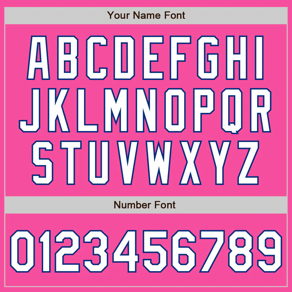 Custom Pink White-Royal Authentic Two Tone Baseball Jersey - Image 5