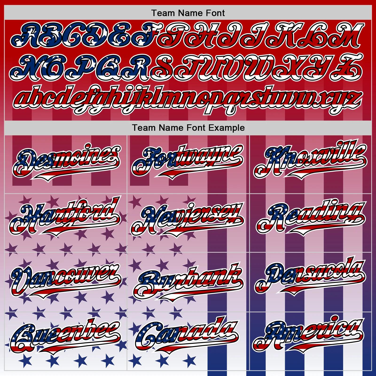 Custom Red USA Flag Royal Black-White 3D Gradient American Flag Authentic Baseball Jersey - Image 4
