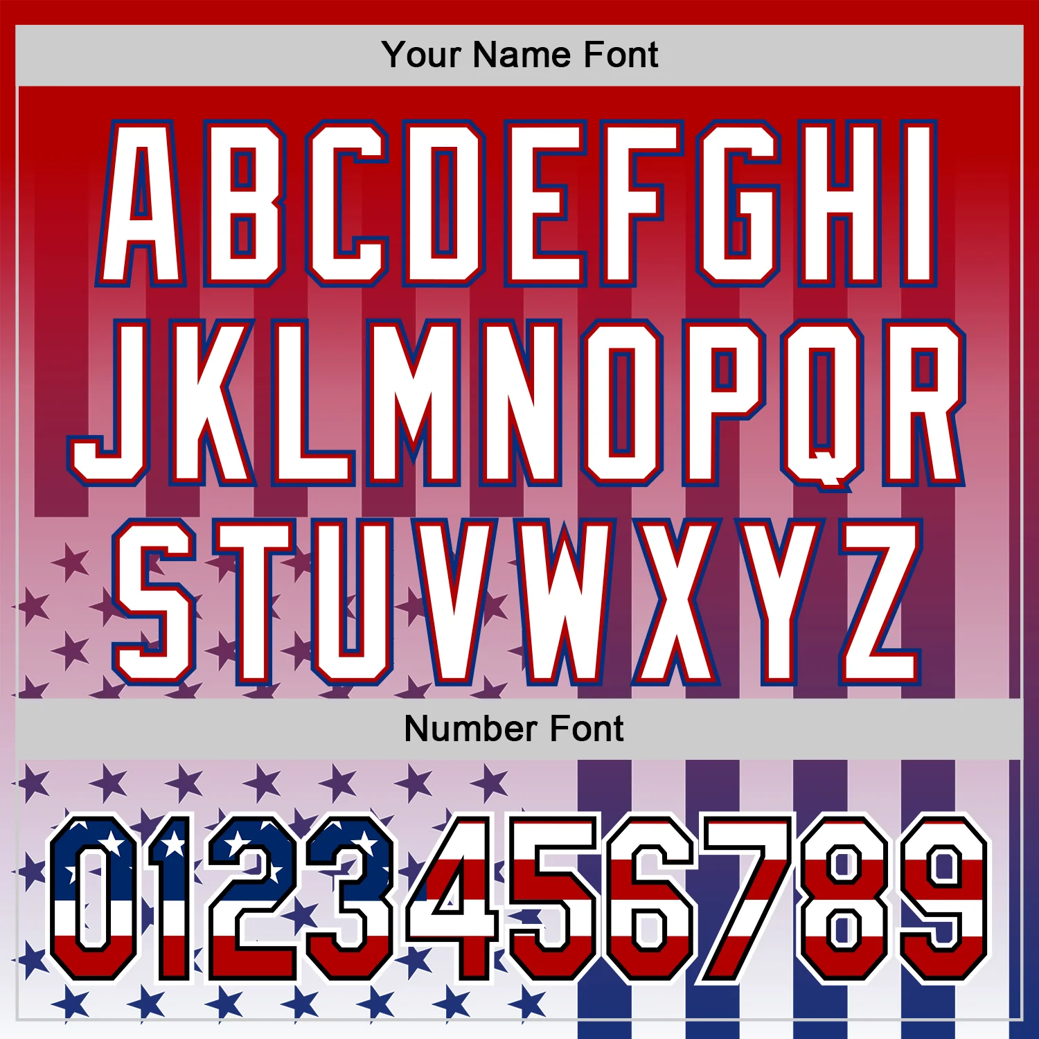 Custom Red USA Flag Royal Black-White 3D Gradient American Flag Authentic Baseball Jersey - Image 5