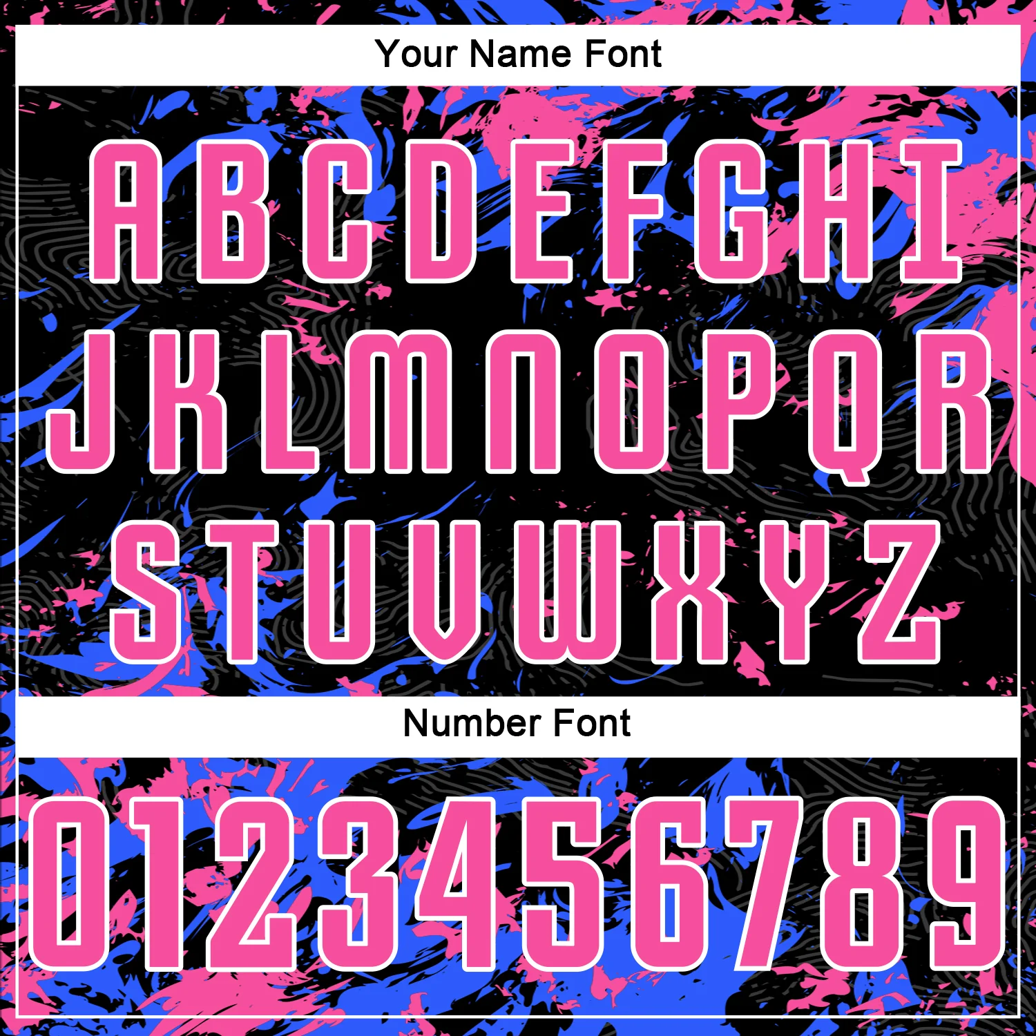 Custom Black Pink Royal-White Fluid Art Splash Sublimation Soccer Uniform Jersey - Image 6