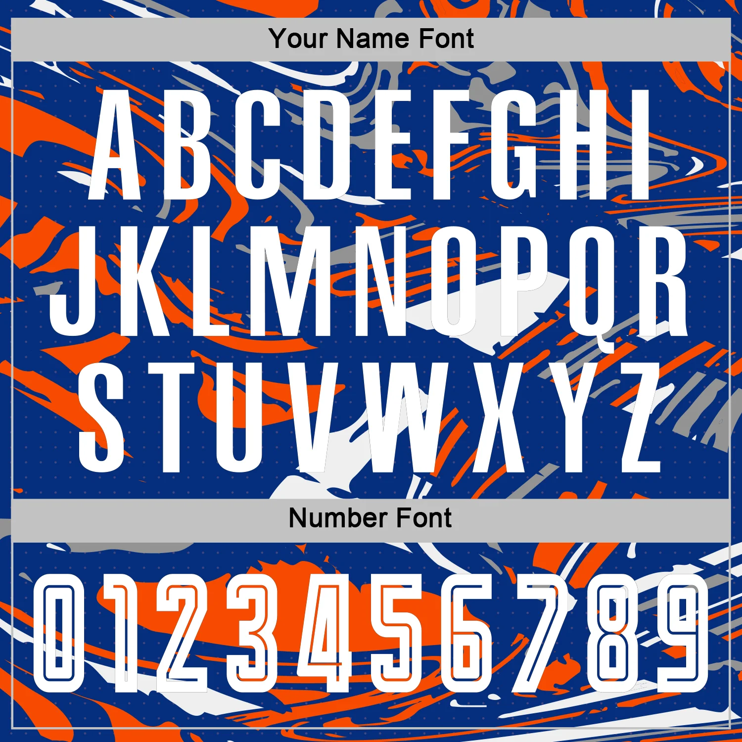 Custom Figure White Royal-Orange Fluid Art Splash Sublimation Soccer Uniform Jersey - Image 6