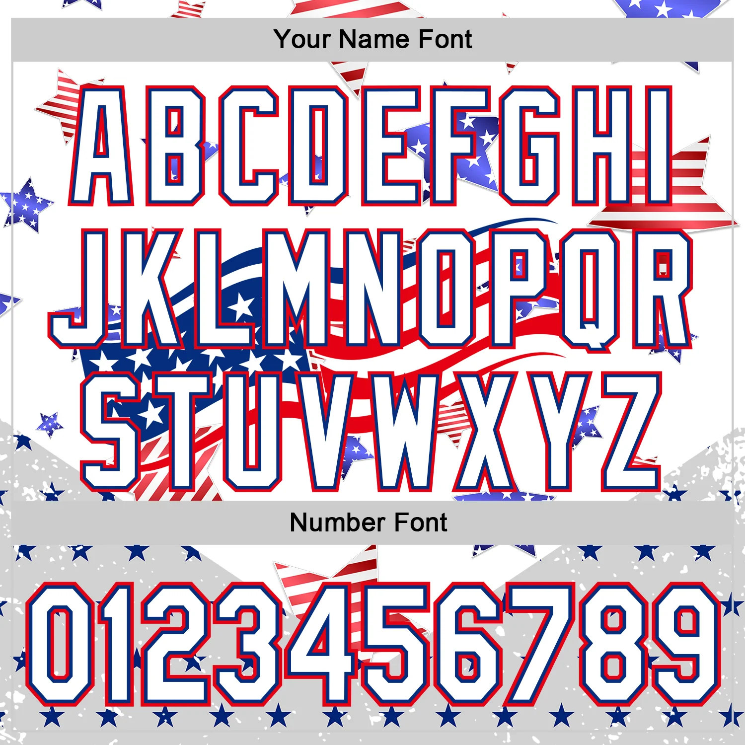 Custom White Royal-Fire Red 3D American Flag Stars Authentic Baseball Jersey - Image 5