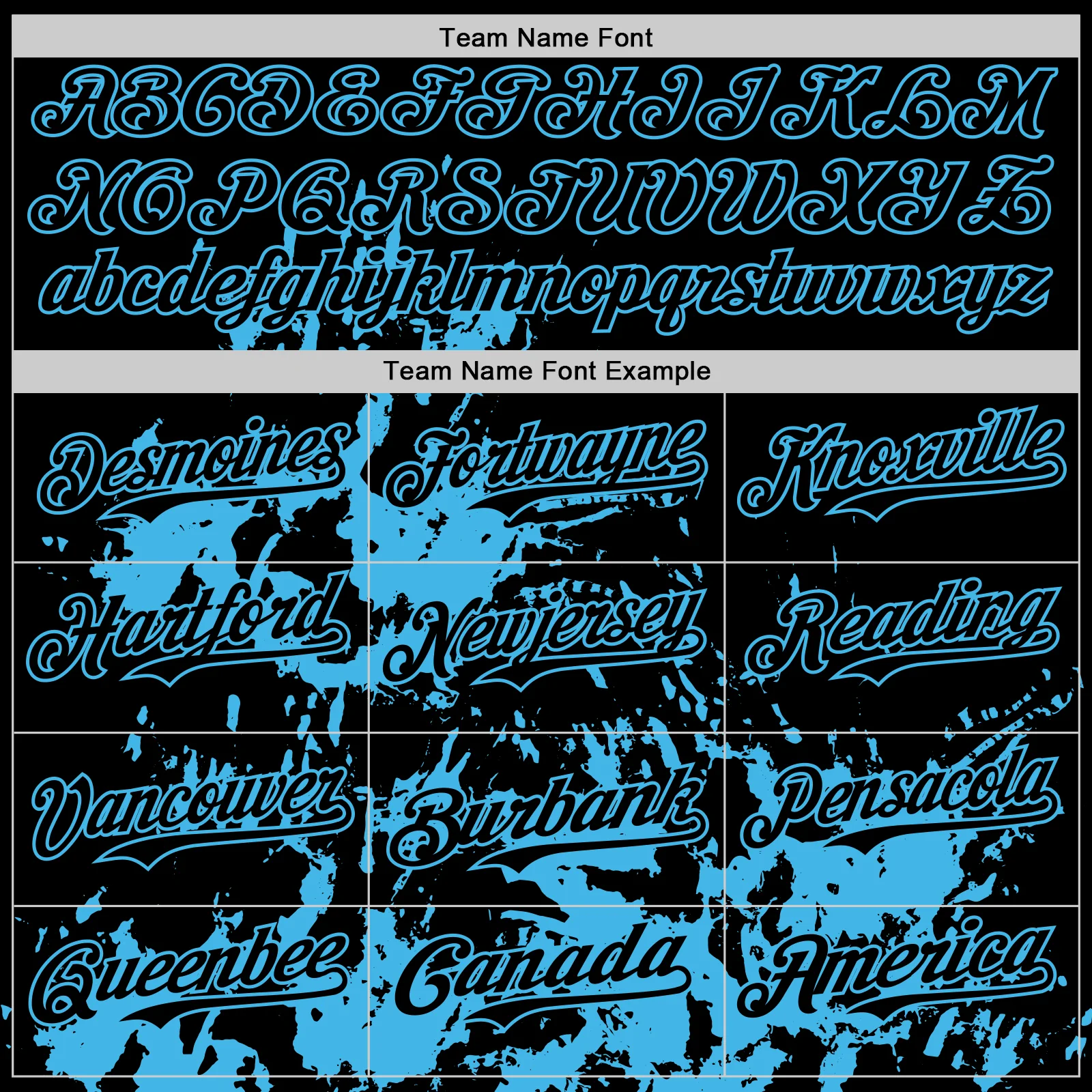 Custom Black Sky Blue Splatter Authentic Baseball Jersey - Image 4