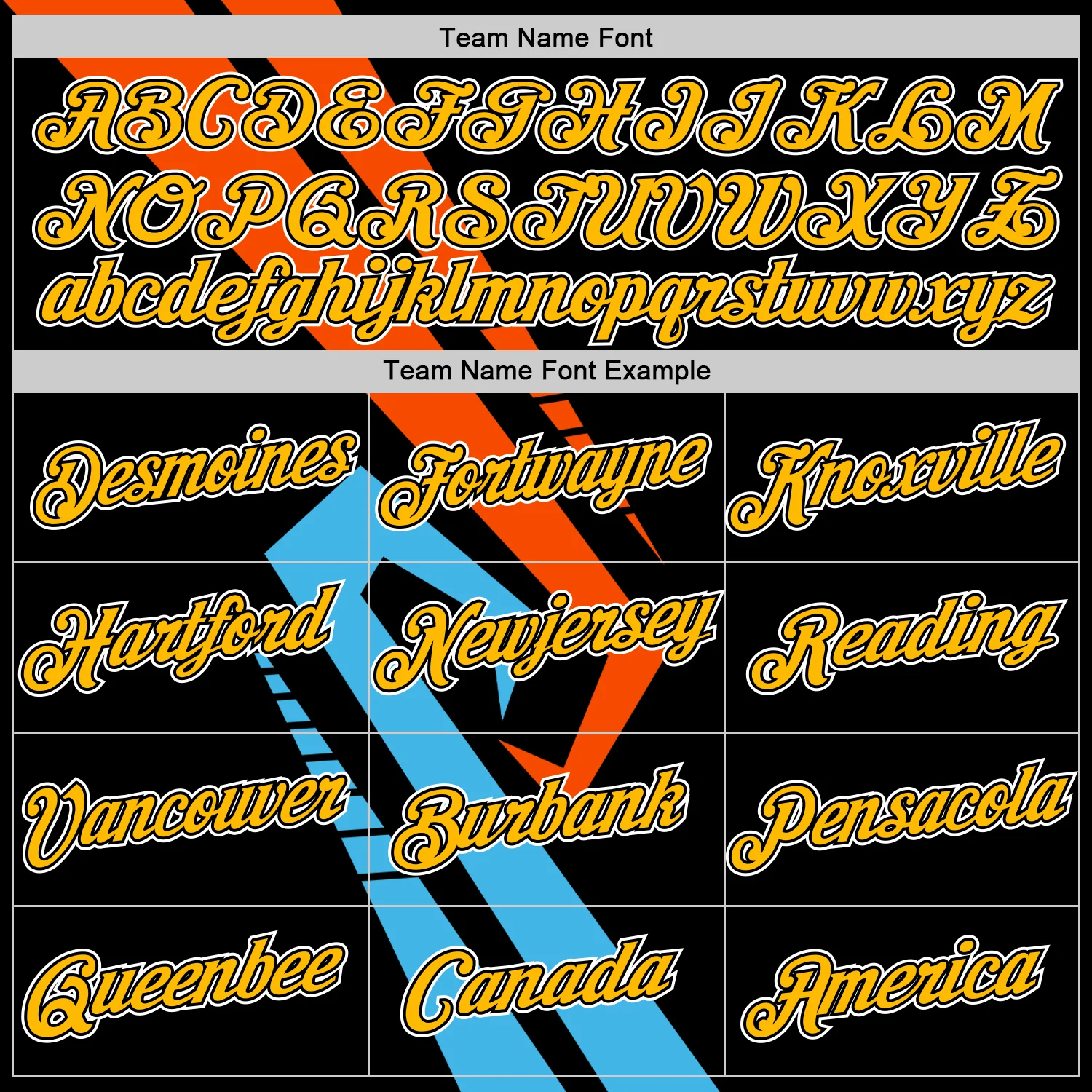 Custom Black Gold Sky Blue-Orange 3D Esports Performance T-Shirt - Image 3
