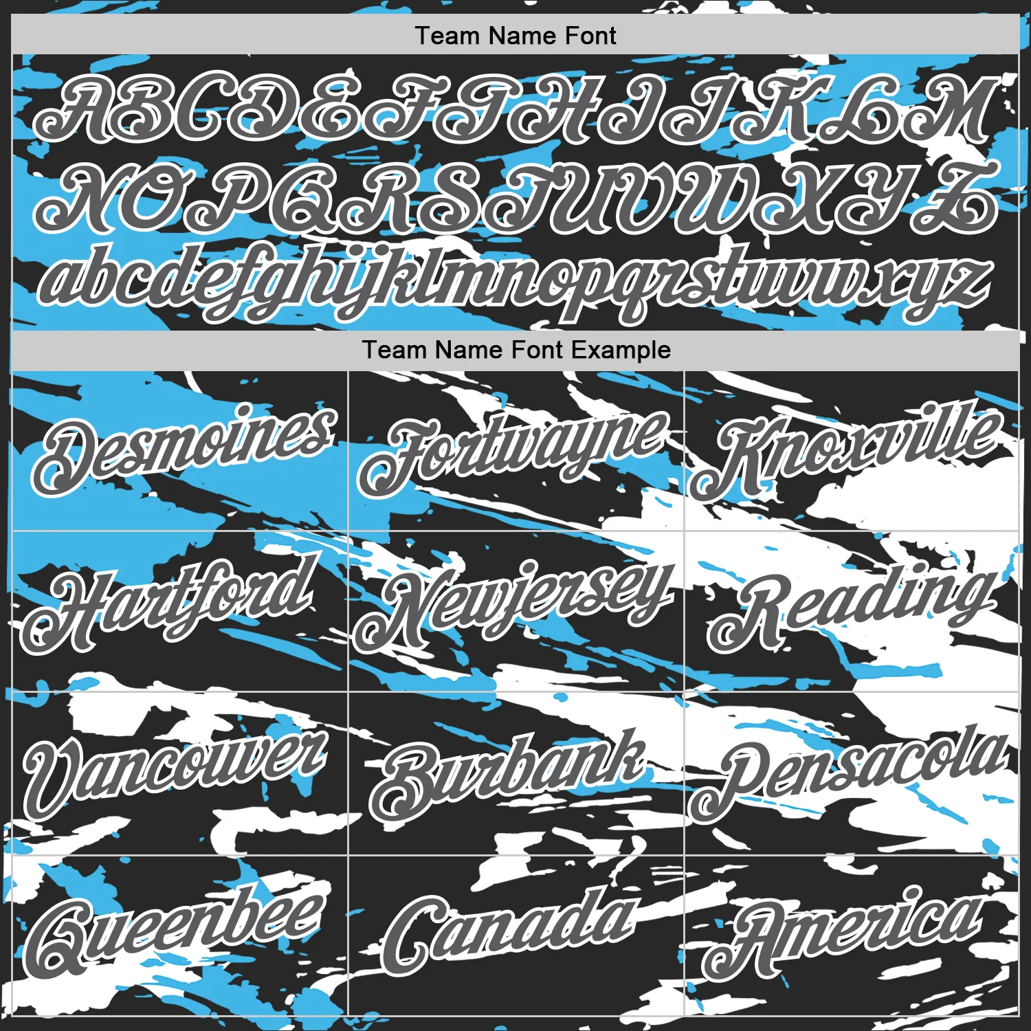 Custom Black Steel Gray-Sky Blue 3D Esports Performance T-Shirt - Image 3