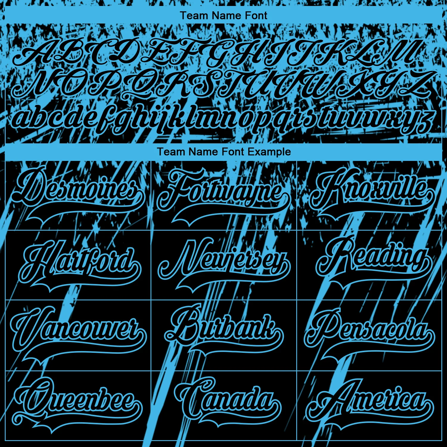 Custom Black Sky Blue-White 3D Splash Hockey Lace Neck Jersey - Image 4