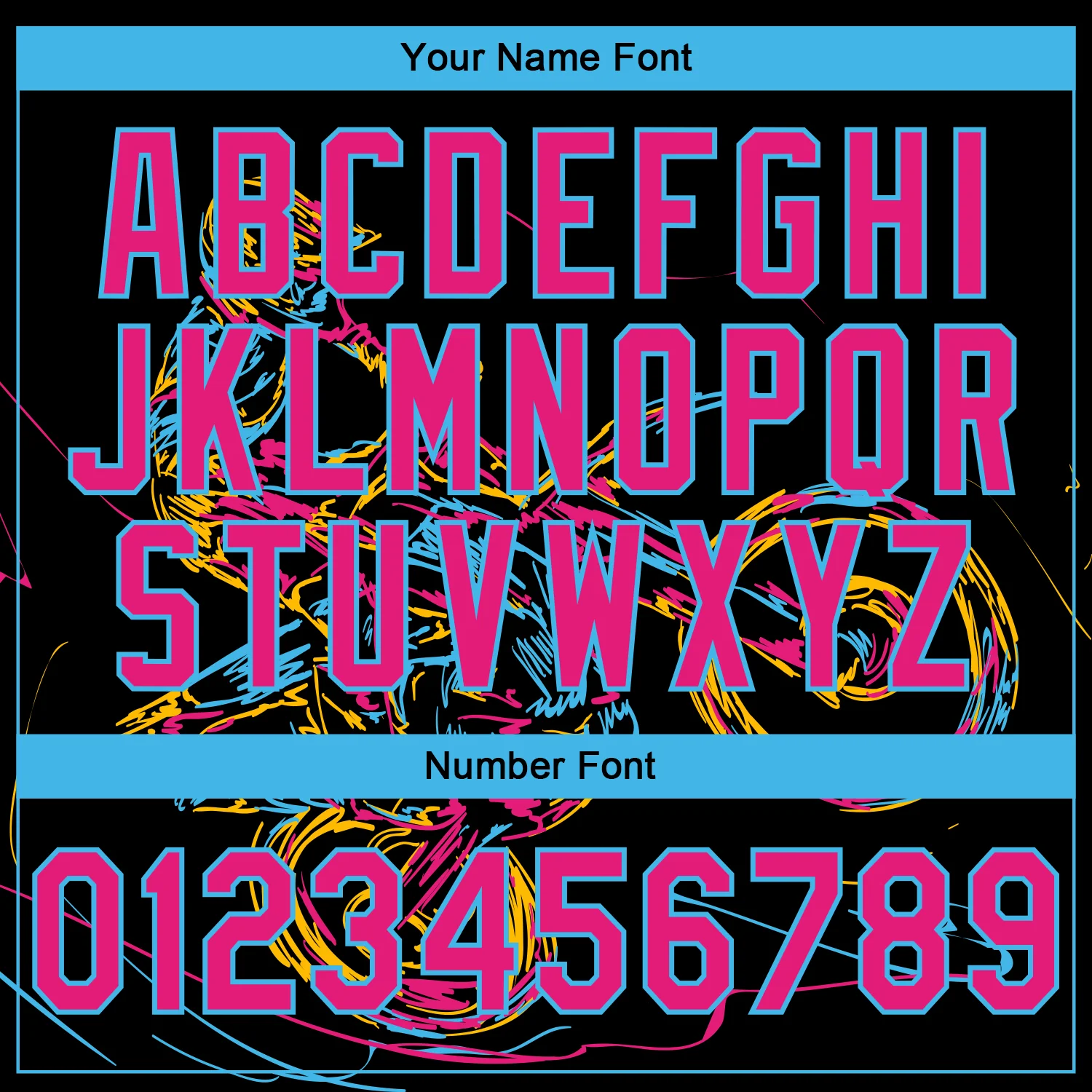Custom Stitched Black Hot Pink-Sky Blue 3D Pattern Design Motorcycle Motocross Racing Sports Pullover Sweatshirt Hoodie - Image 4