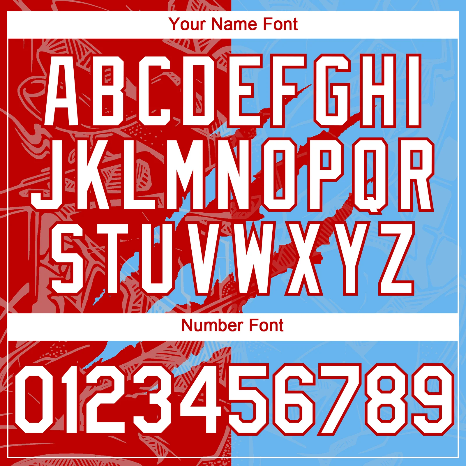 Custom Graffiti Pattern White Sky Blue-Red 3D Scratch Authentic Baseball Jersey - Image 5