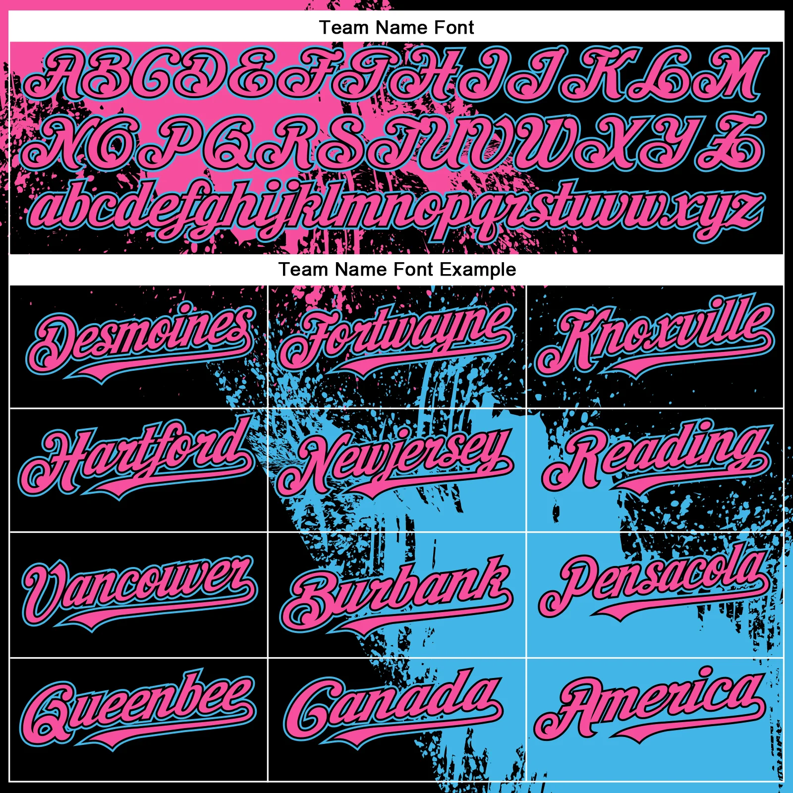 Custom Black Pink-Sky Blue Abstract Brush Stroke 3D Pattern Design Bomber Full-Snap Varsity Letterman Hoodie Jacket - Image 5
