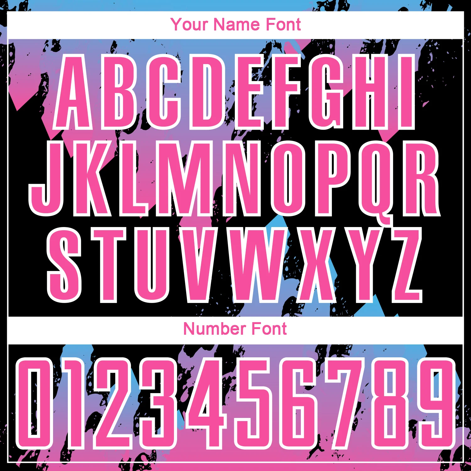 Custom Pink Sky Blue-Black Splash Sublimation Soccer Uniform Jersey - Image 6