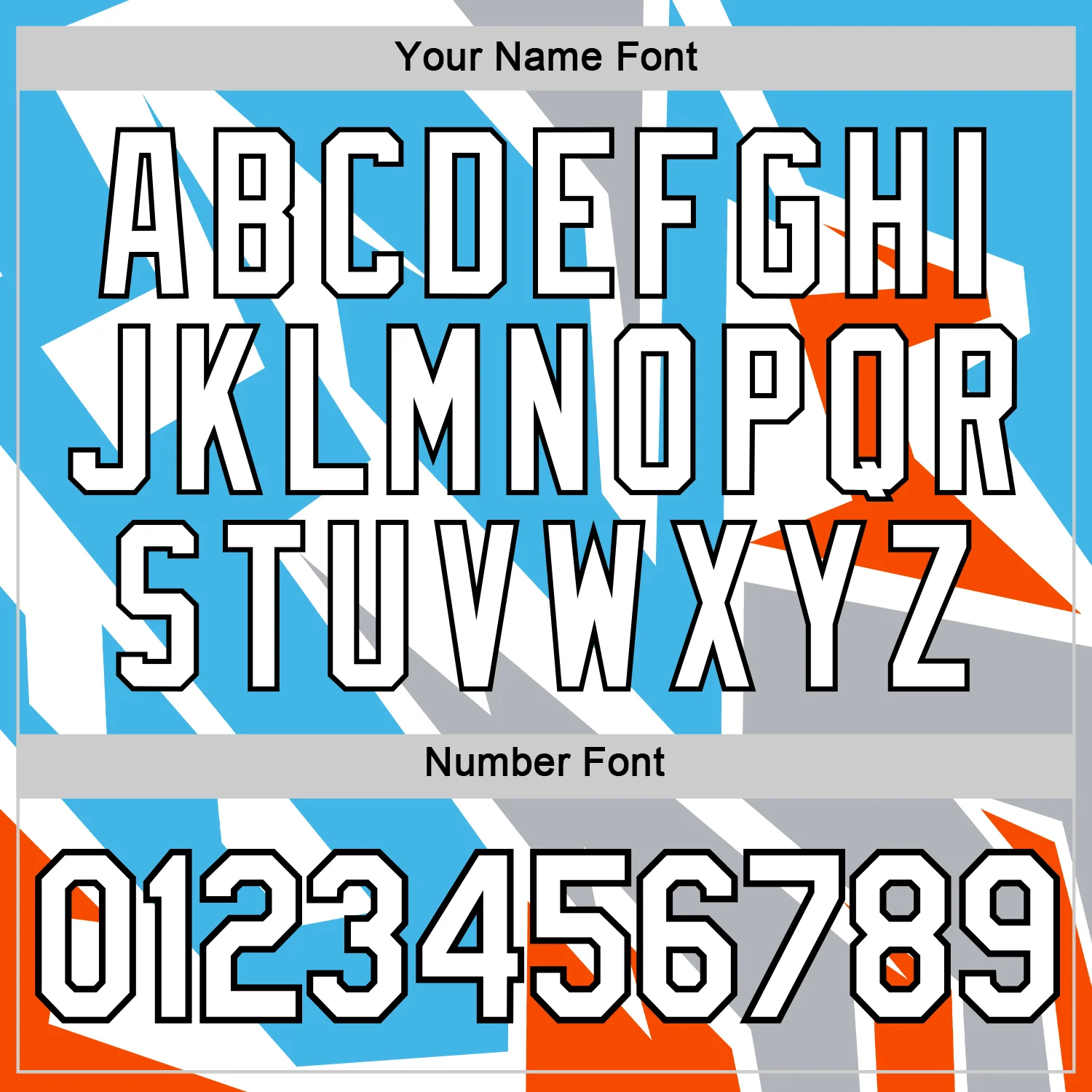 Custom White Sky Blue Orange-Gray 3D Esports Performance T-Shirt - Image 4