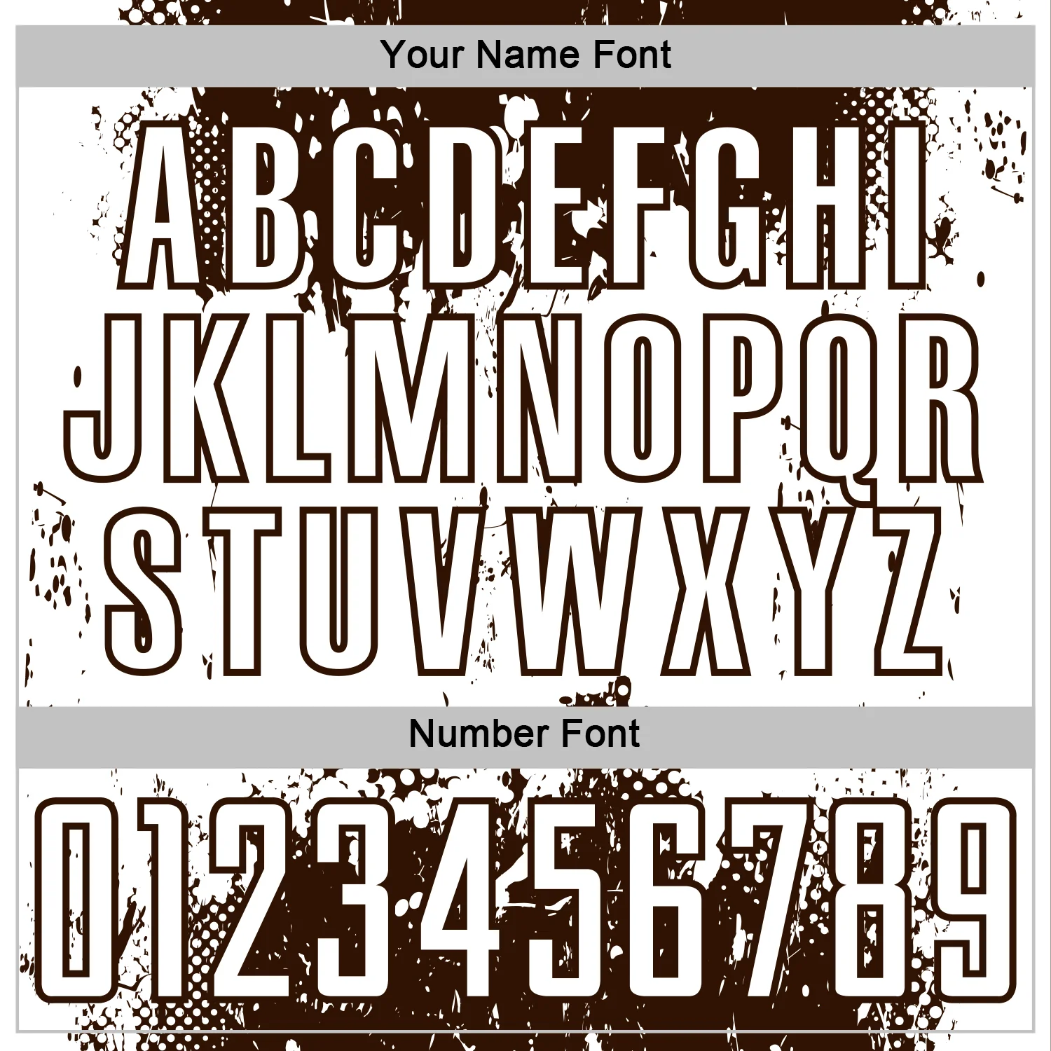 Custom Brown White Abstract Splatter Grunge Art Sports Sublimation Soccer Uniform Jersey - Image 6
