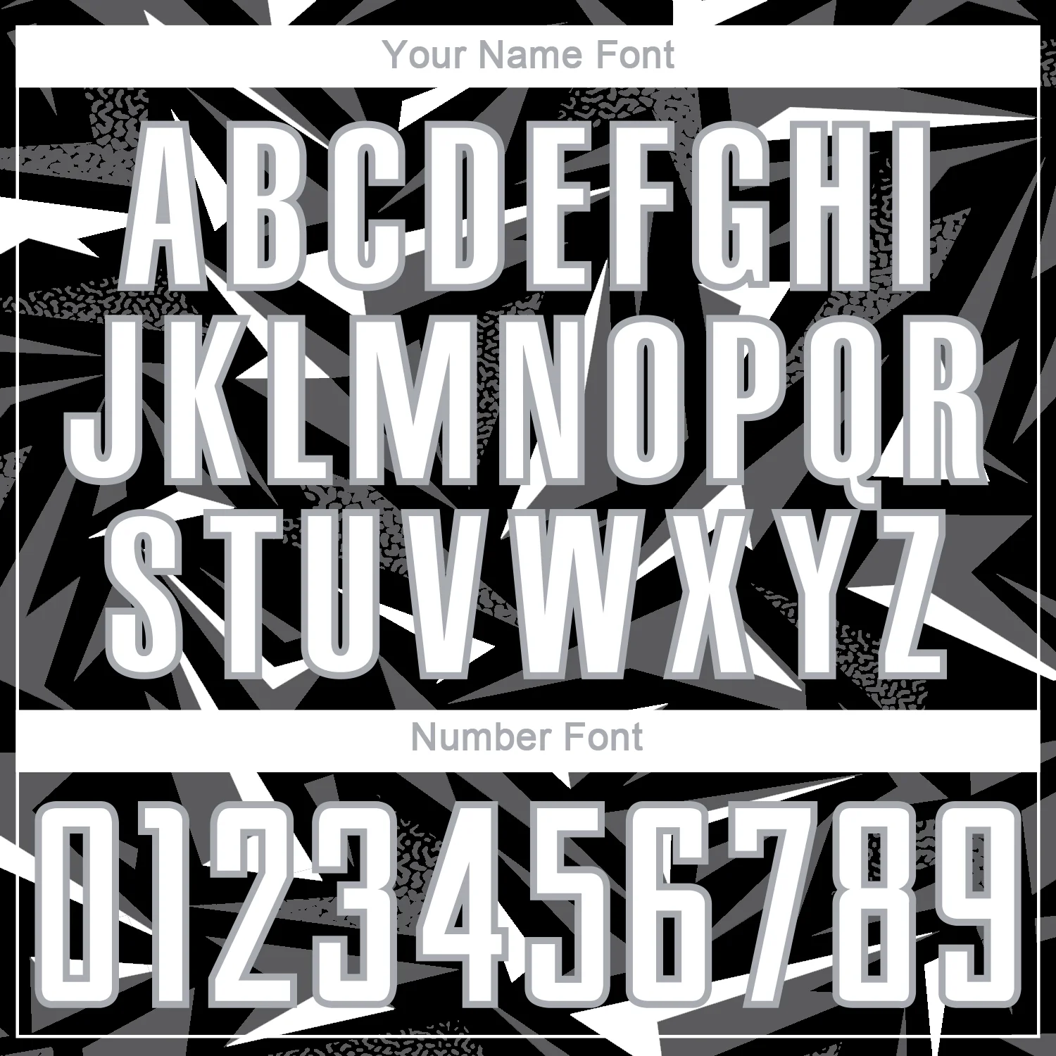 Custom Black White Steel Gray-Gray Cyber Mecha E-sport Geometric Shards Spike Sublimation Soccer Uniform Jersey - Image 6