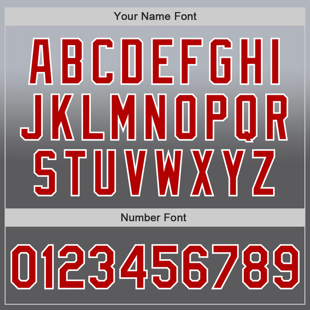 Custom Gray Red Steel Gray-White Authentic Fade Fashion Baseball Jersey - Image 5