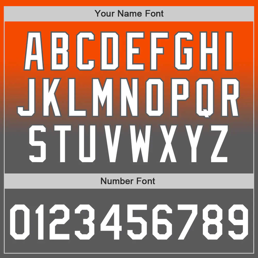Custom Orange White-Steel Gray Authentic Fade Fashion Baseball Jersey - Image 5