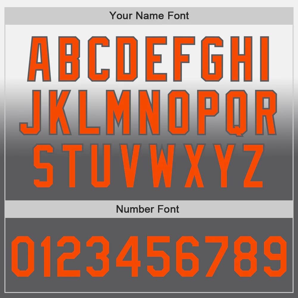 Custom White Orange-Steel Gray Authentic Fade Fashion Baseball Jersey - Image 5