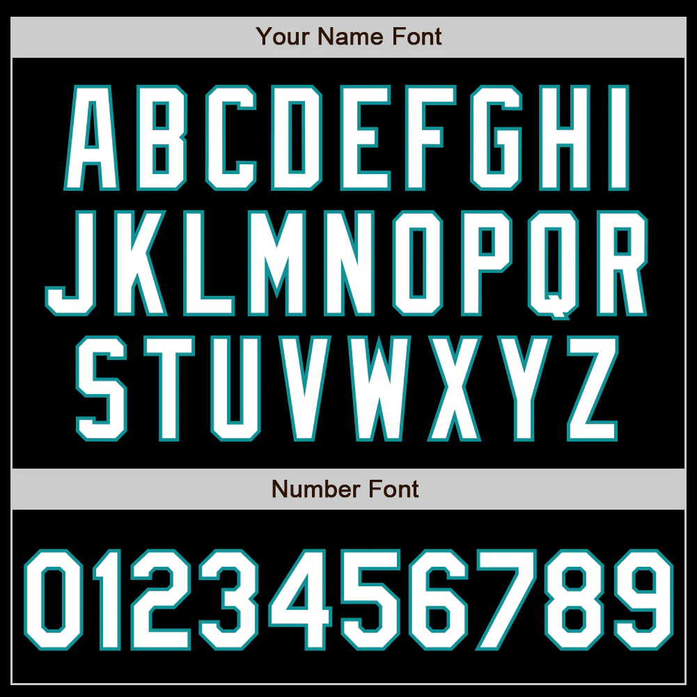 Custom Black White-Teal Authentic Baseball Jersey - Image 8