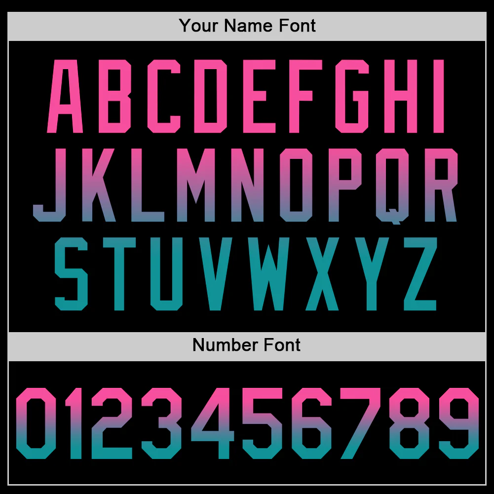 Custom Black Pink-Teal Authentic Fade Fashion Baseball Jersey - Image 5
