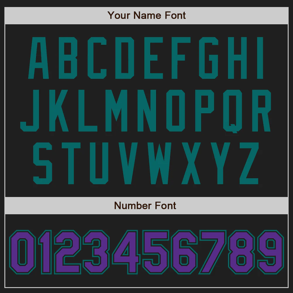 Custom Black Purple-Teal Authentic Two Tone Baseball Jersey - Image 5