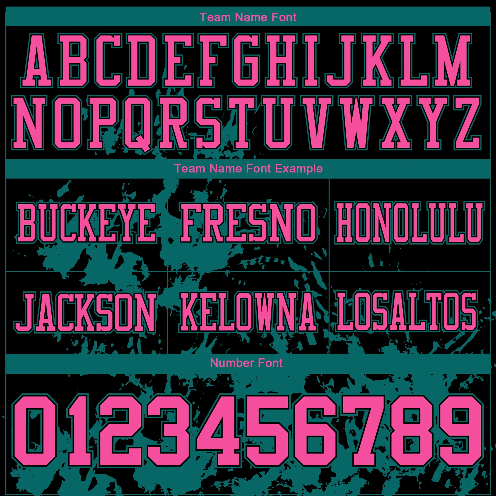 Custom Black Pink-Teal 3D Pattern Splash Authentic Football Jersey - Image 3