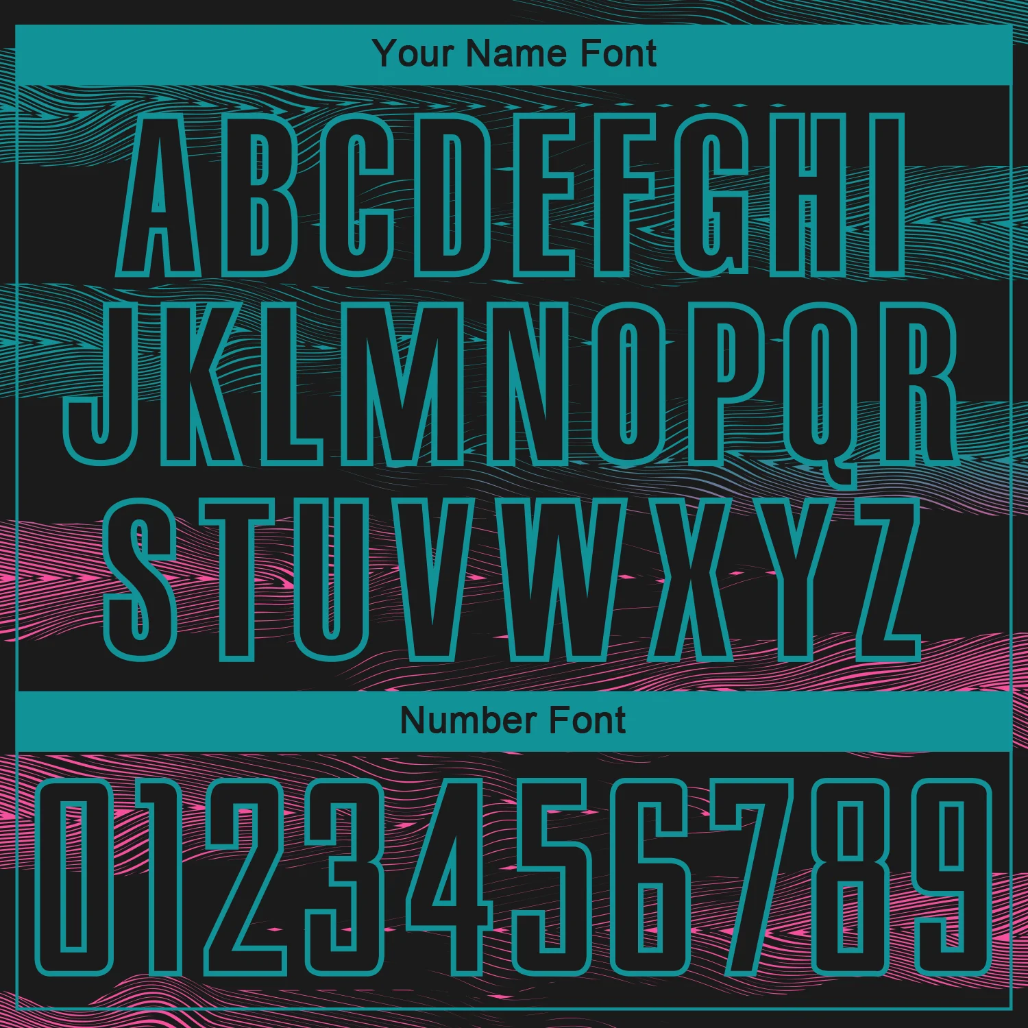 Custom Black Teal-Pink Streamline Wave Cyberpunk Neon Tech Sports Sublimation Soccer Uniform Jersey - Image 6