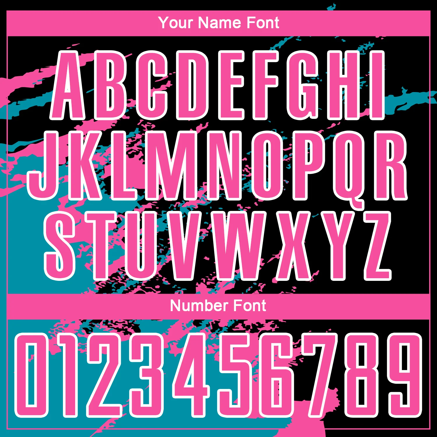Custom Black Pink-Teal Abstract Fragment Art Splash Sublimation Soccer Uniform Jersey - Image 6