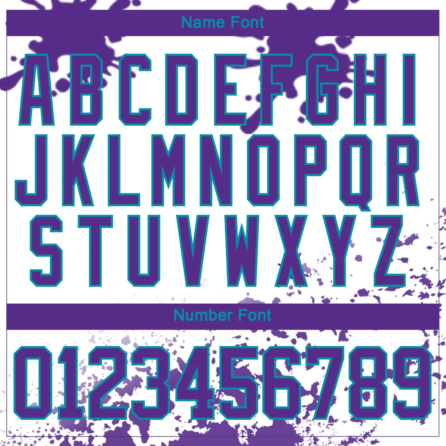Custom Camo Purple Teal-White Splash Hockey Lace Neck Jersey - Image 5
