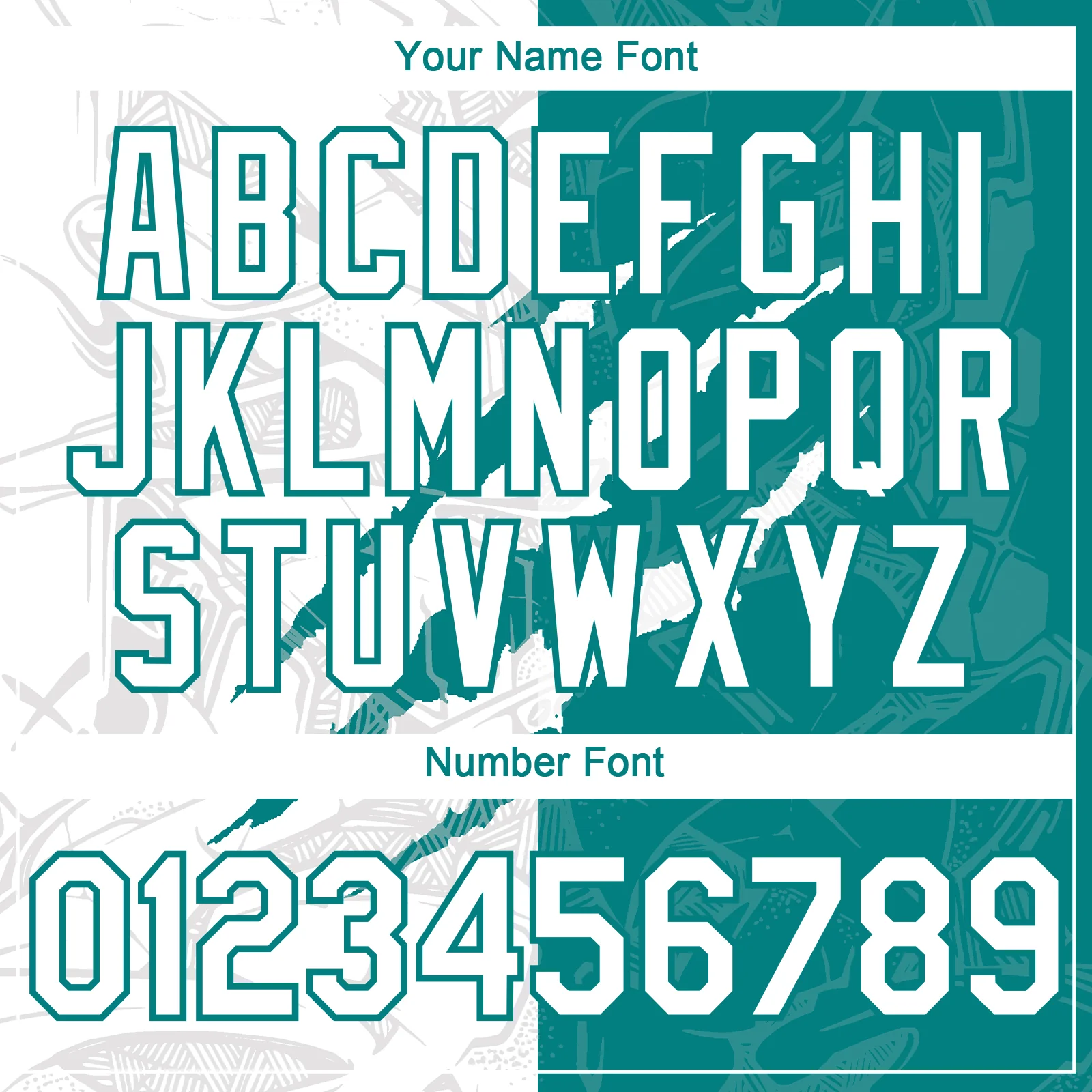Custom Graffiti Pattern White-Teal 3D Scratch Authentic Baseball Jersey - Image 5