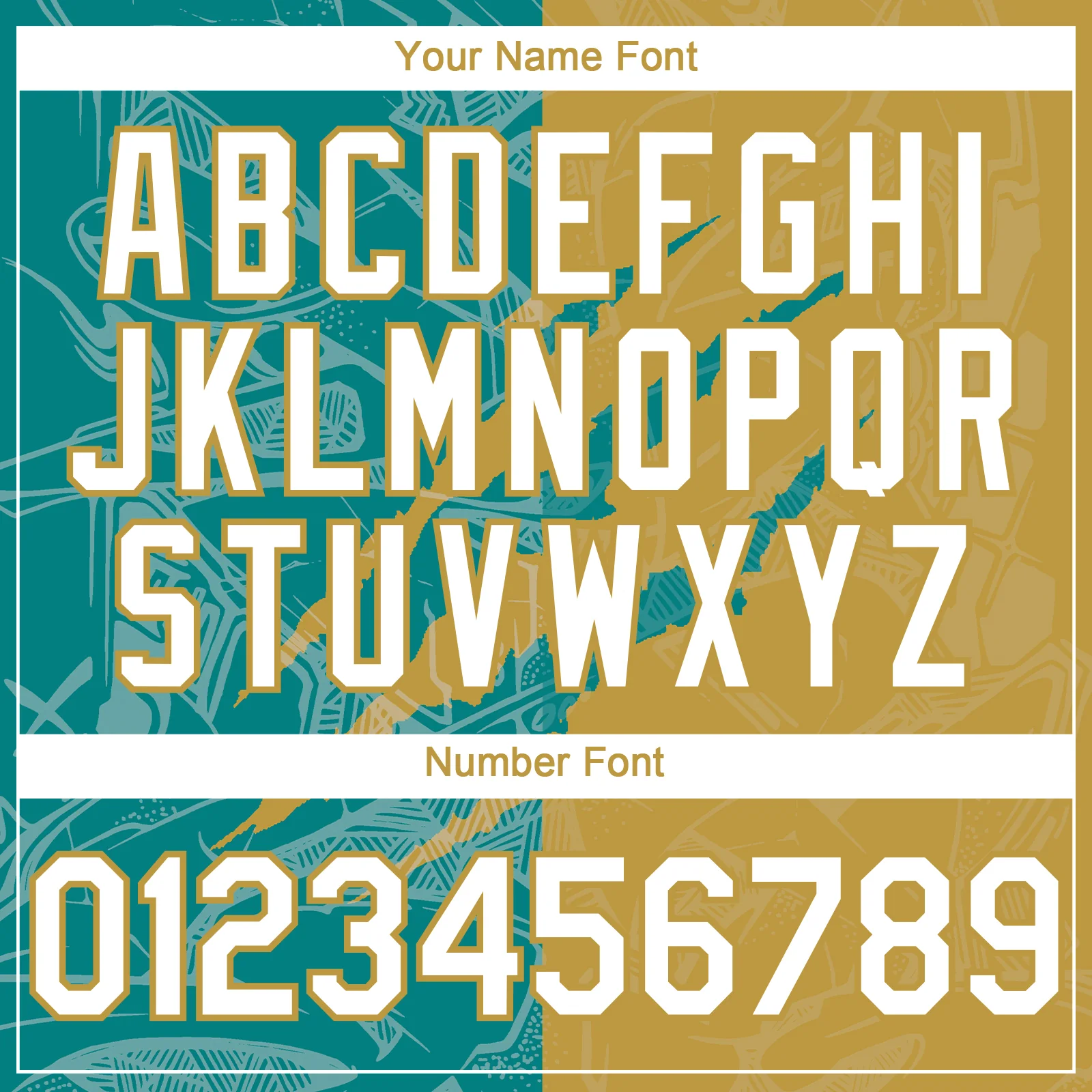 Custom Graffiti Pattern White Teal-Old Gold 3D Scratch Authentic Baseball Jersey - Image 5