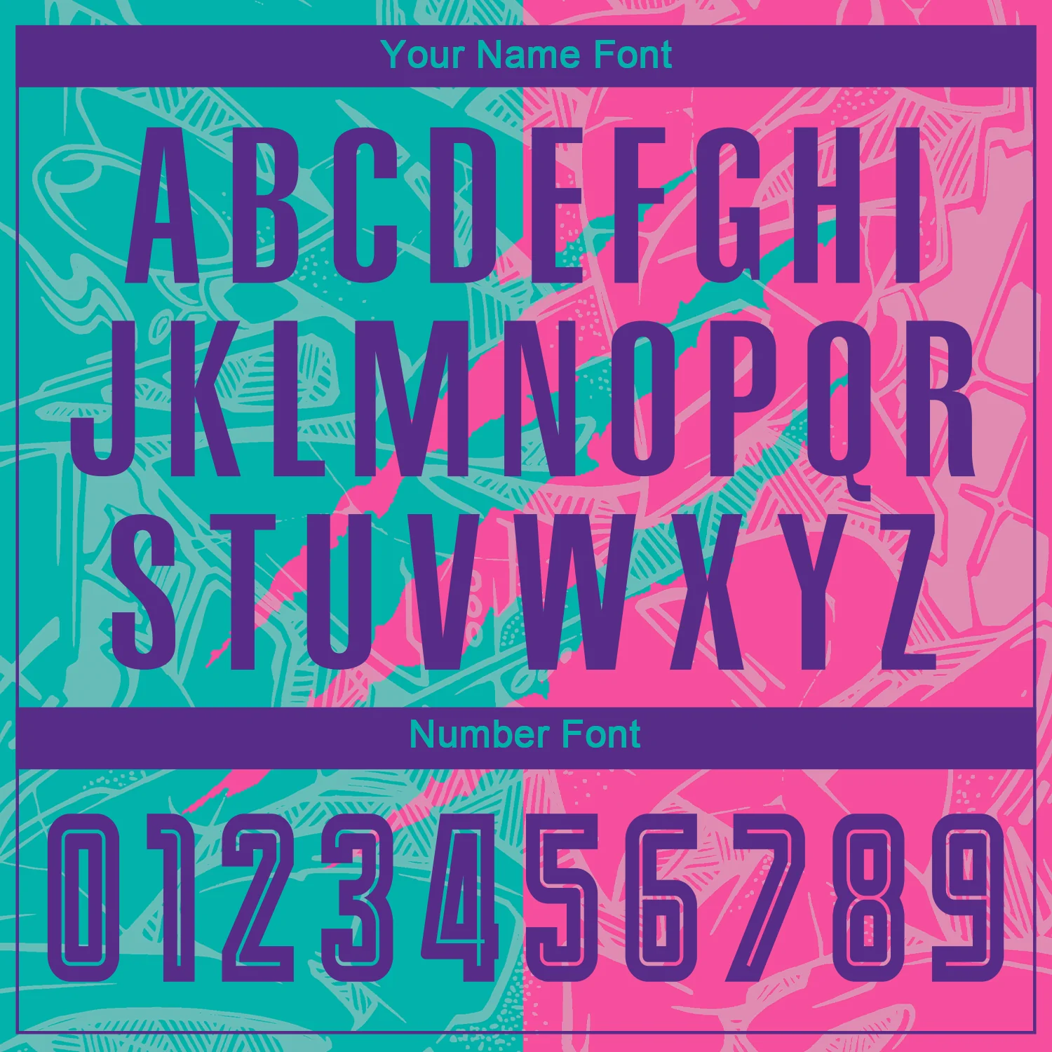 Custom Graffiti Pattern Purple Teal-Pink Scratch Sublimation Soccer Uniform Jersey - Image 6
