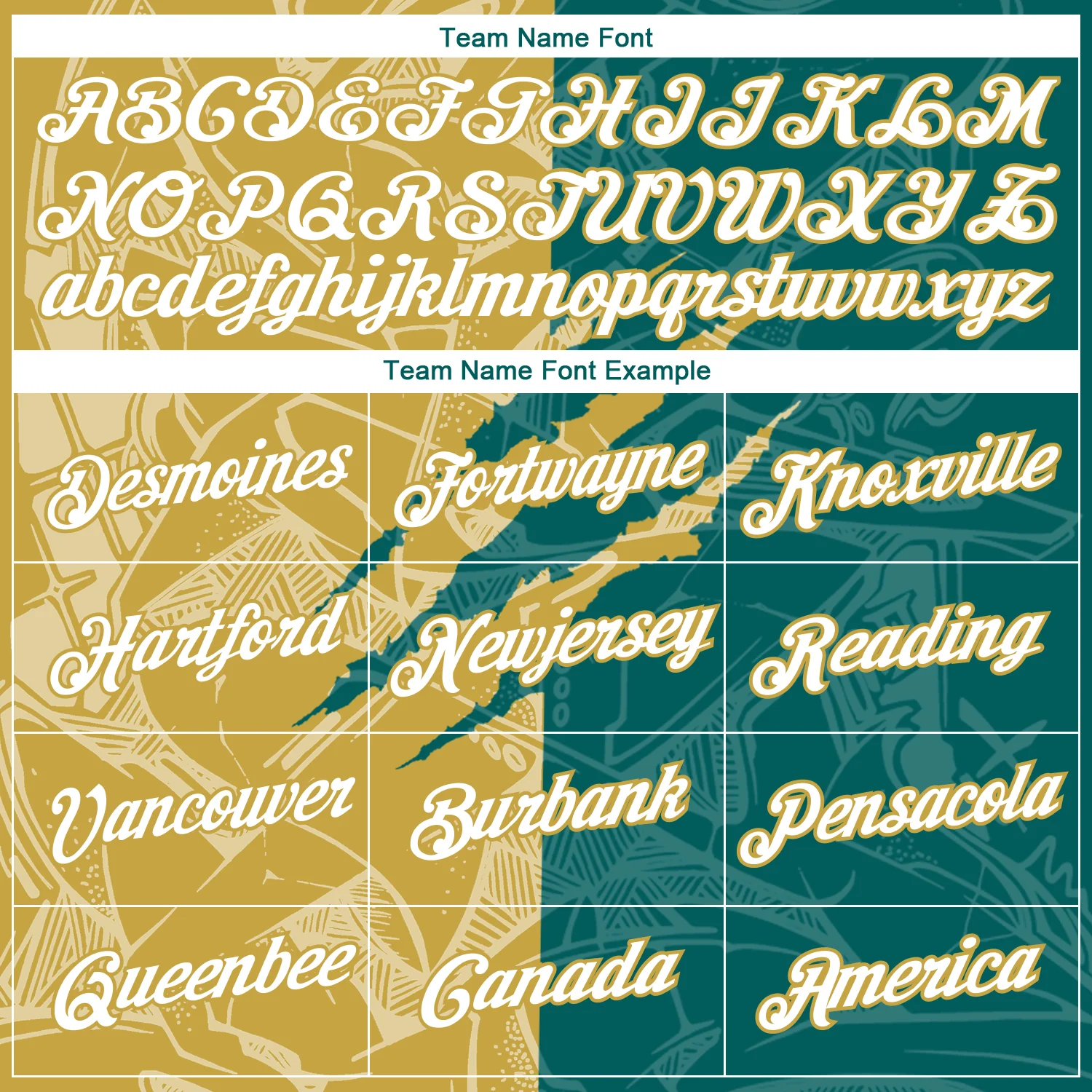 Custom Graffiti Pattern White Teal-Old Gold Scratch 3D Performance T-Shirt - Image 3