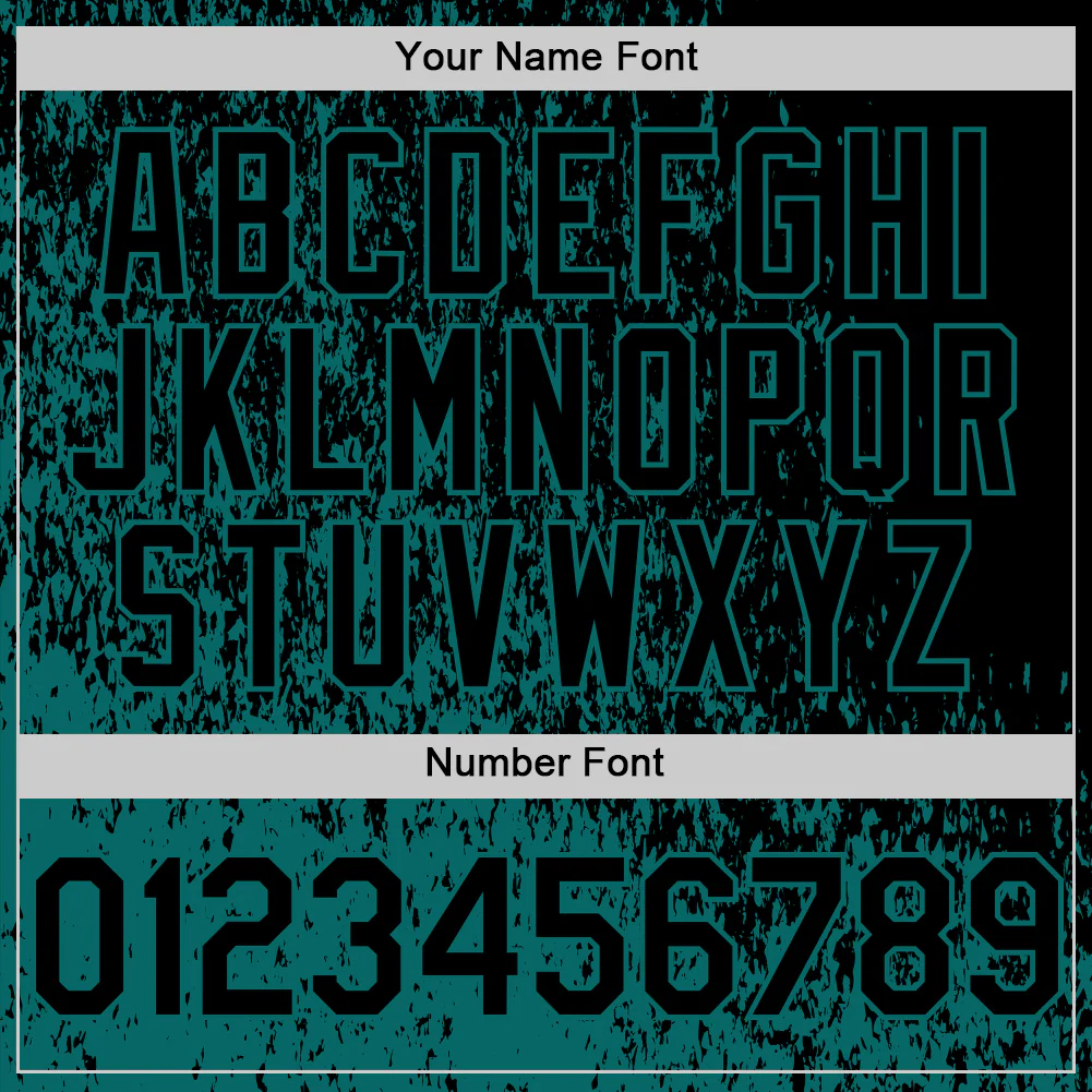 Custom Black Black-Teal Abstract Fragment Art 3D Pattern Design Bomber Full-Snap Varsity Letterman Hoodie Jacket - Image 6