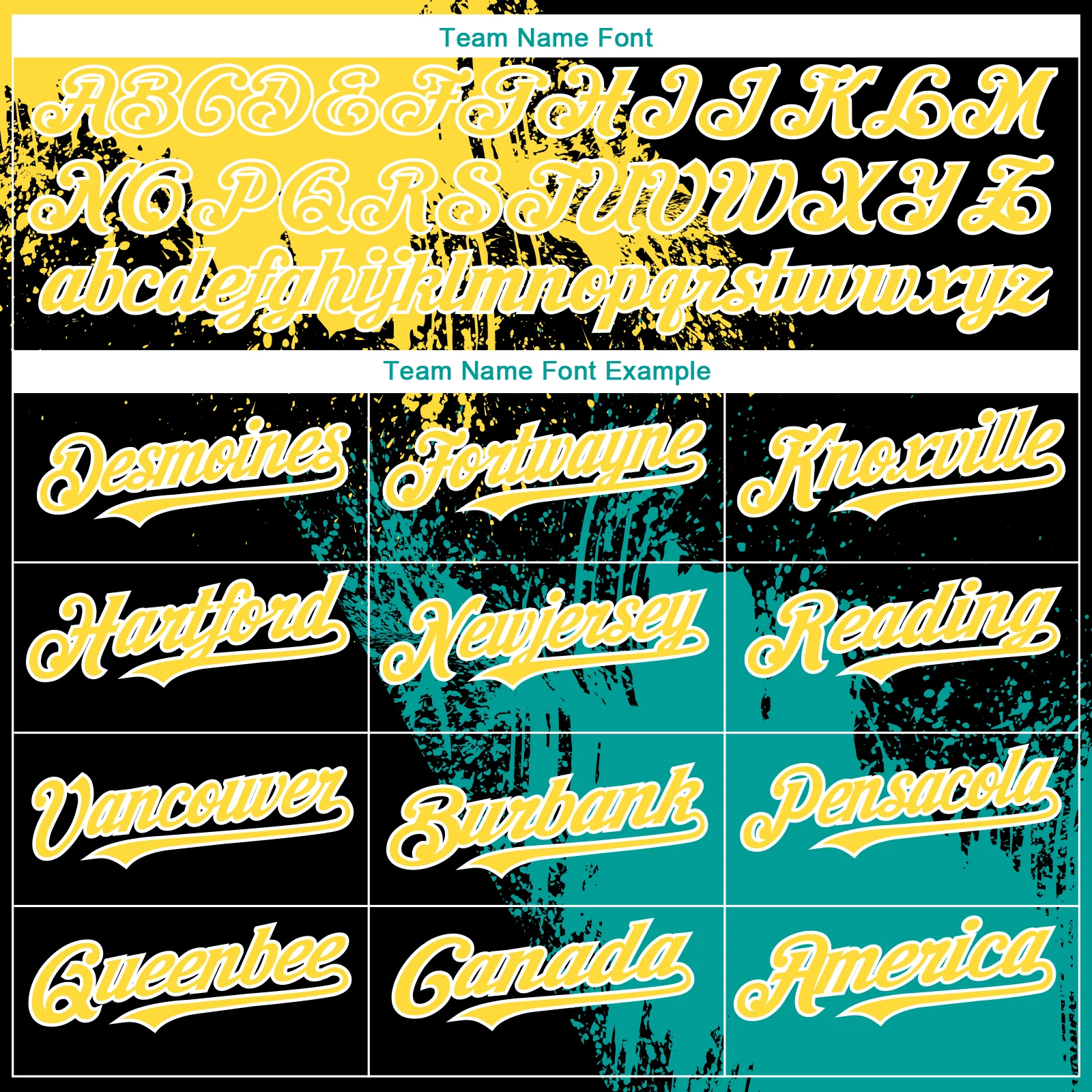 Custom Black Yellow Teal-White Abstract Brush Stroke 3D Pattern Design Bomber Full-Snap Varsity Letterman Hoodie Jacket - Image 5