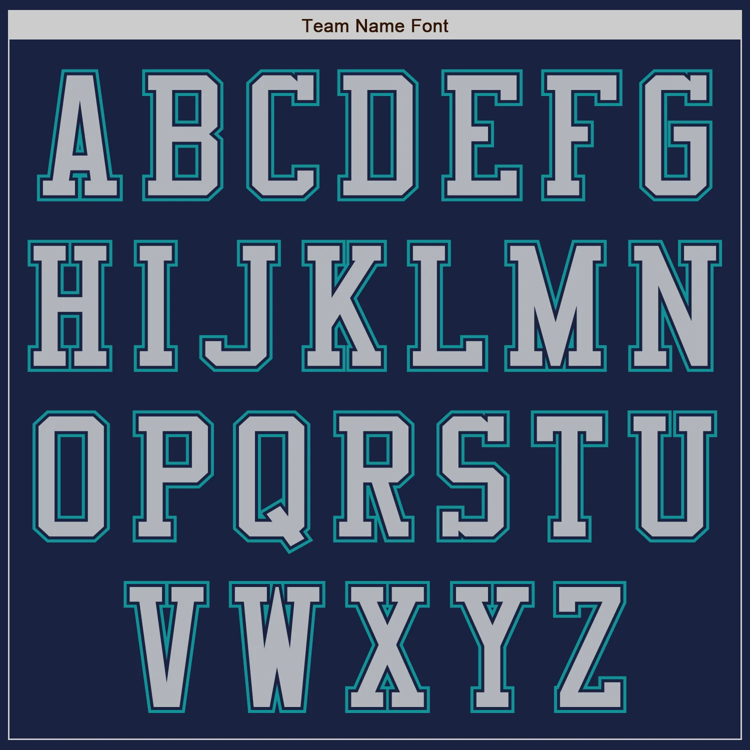 Custom Navy Gray-Teal Authentic Baseball Jersey - Image 3