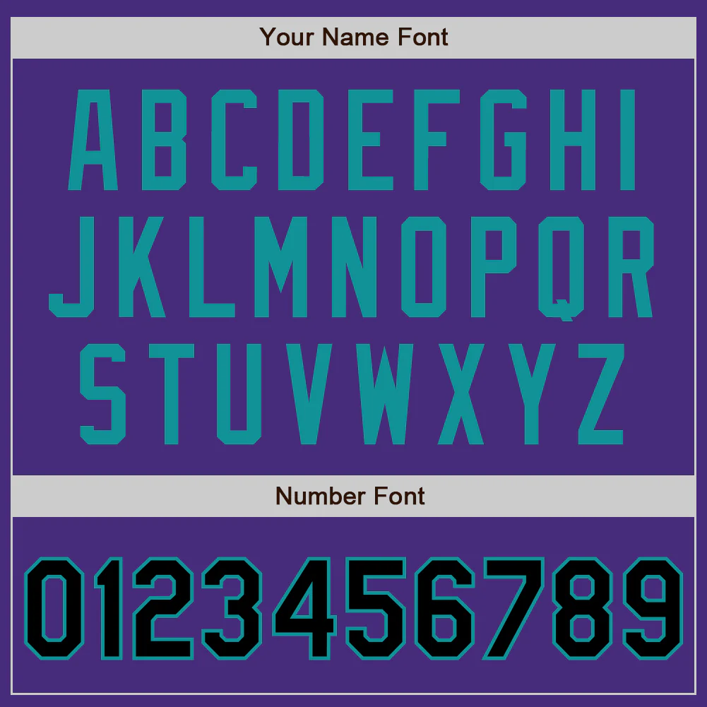 Custom Purple Black-Teal Authentic Two Tone Baseball Jersey - Image 5