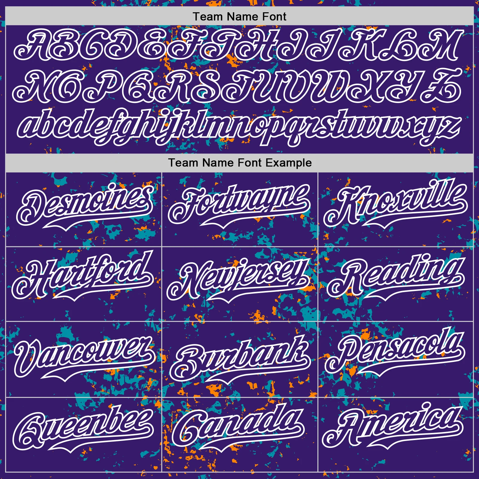 Custom Purple Teal Bay Orange-White Fragment Pattern Bomber Full-Snap Varsity Letterman Hoodie Jacket - Image 5
