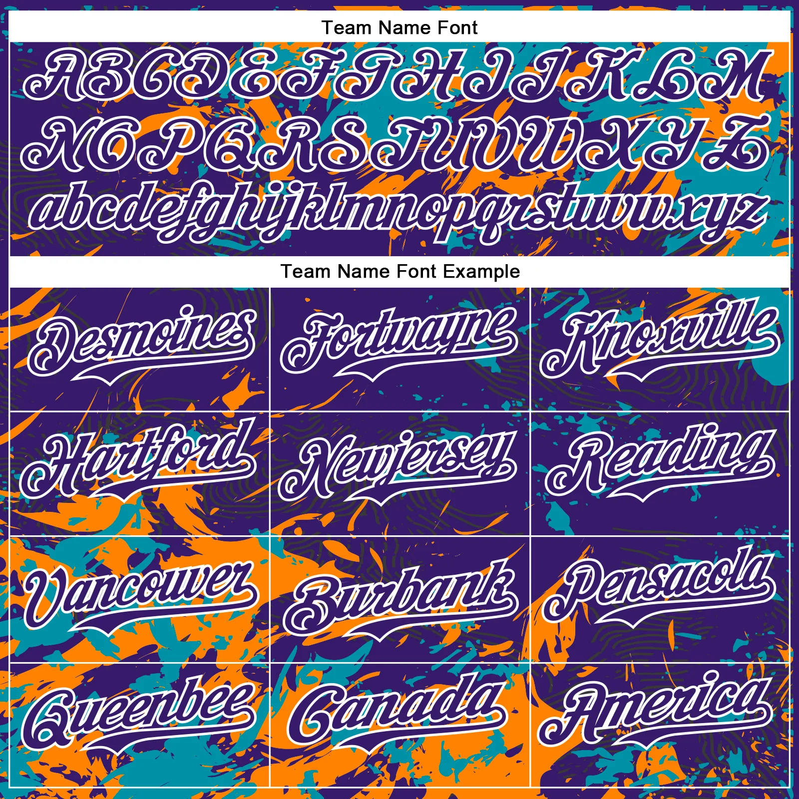 Custom Purple Teal Bay Orange-White Splash Bomber Full-Snap Varsity Letterman Hoodie Jacket - Image 5
