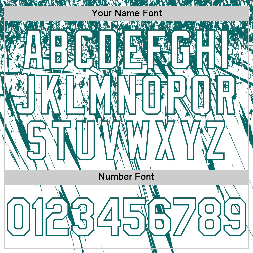 Custom White Teal Distressed Scratch Brush Stroke Authentic Baseball Jersey - Image 5
