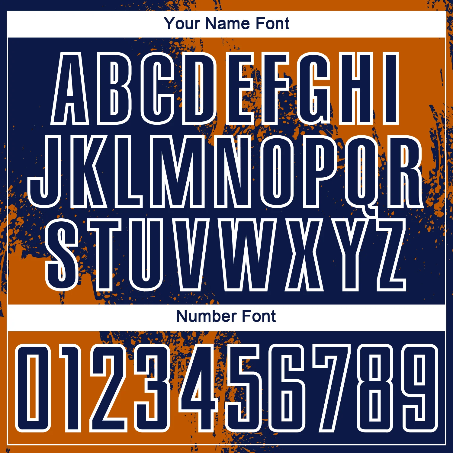 Custom Navy Texas Orange-White Abstract Brush Stroke Sports Sublimation Soccer Uniform Jersey - Image 6
