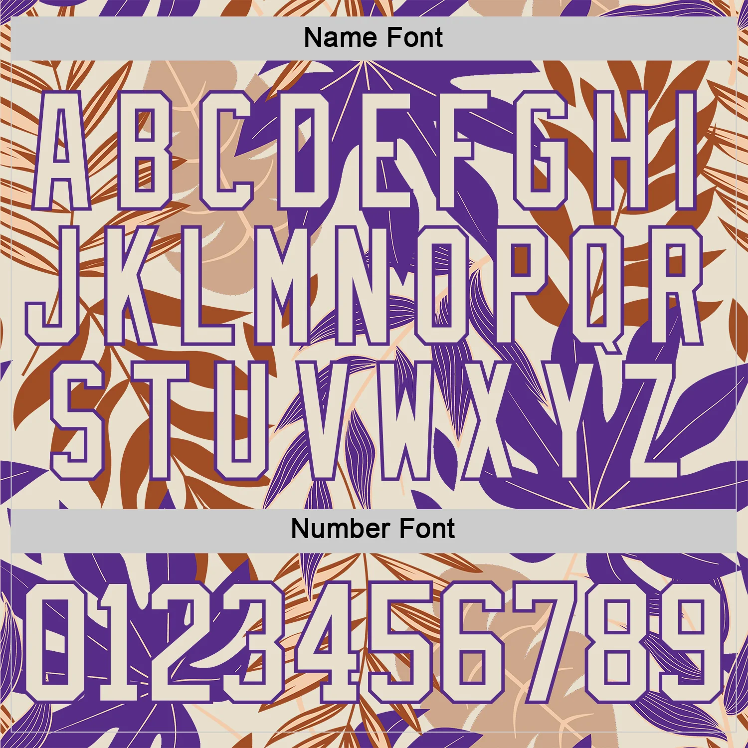 Custom Purple Cream-Texas Orange Hawaii Tropical Palm Trees Hockey Lace Neck Jersey - Image 5