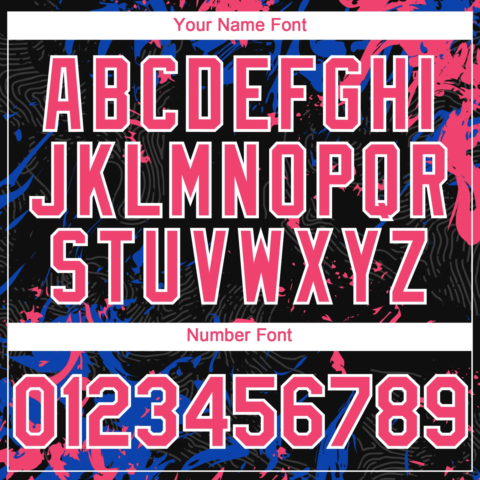 Custom Black Neon Pink Thunder Blue-White Splash Authentic Baseball Jersey - Image 5